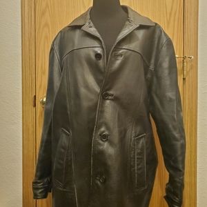 Vintage Structure Leather Jacket